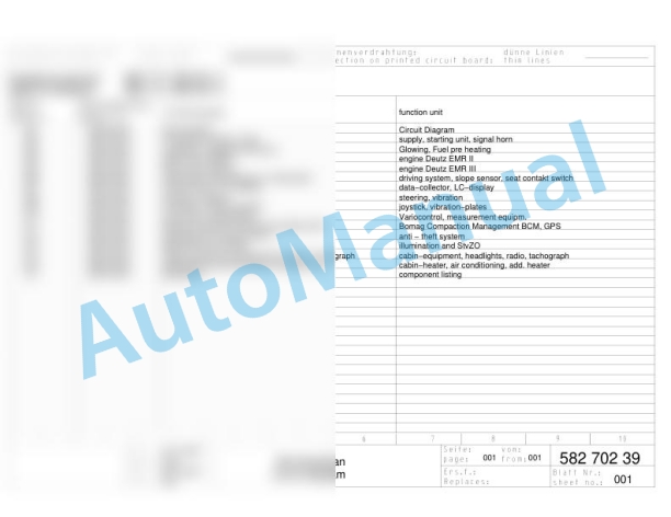 Bomag VARIOCONTROL - Single Drum Vibratory Rollers Electric, Hydraulic Schematics Diagram 101582131001 - 101582131005-2