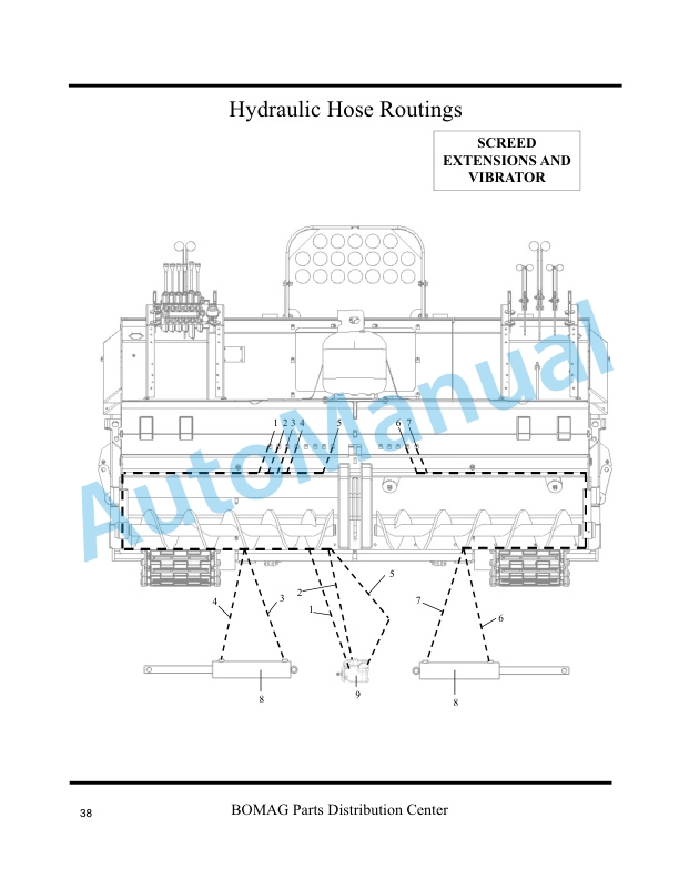 Bomag 3313 Self Propelled Paver Spare Parts Catalogue 0852762-3