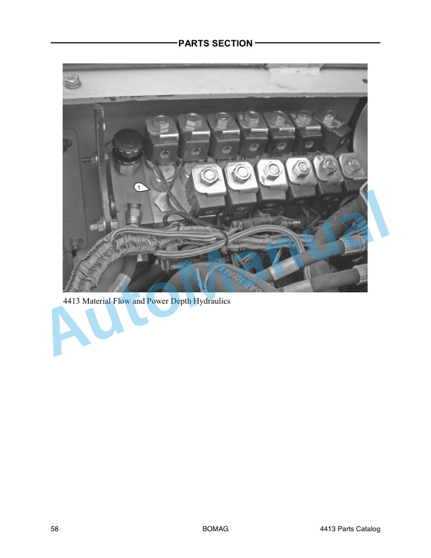 Bomag 4413 Self Propelled Paver Spare Parts Catalogue 0852764-2