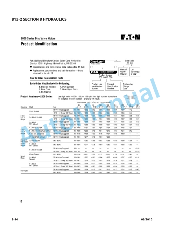 Bomag 815-2 Self Propelled Paver Repair Instructions 0852806-2