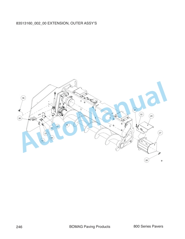 Bomag 815-2 Self Propelled Paver Spare Parts Catalogue 0852807-5