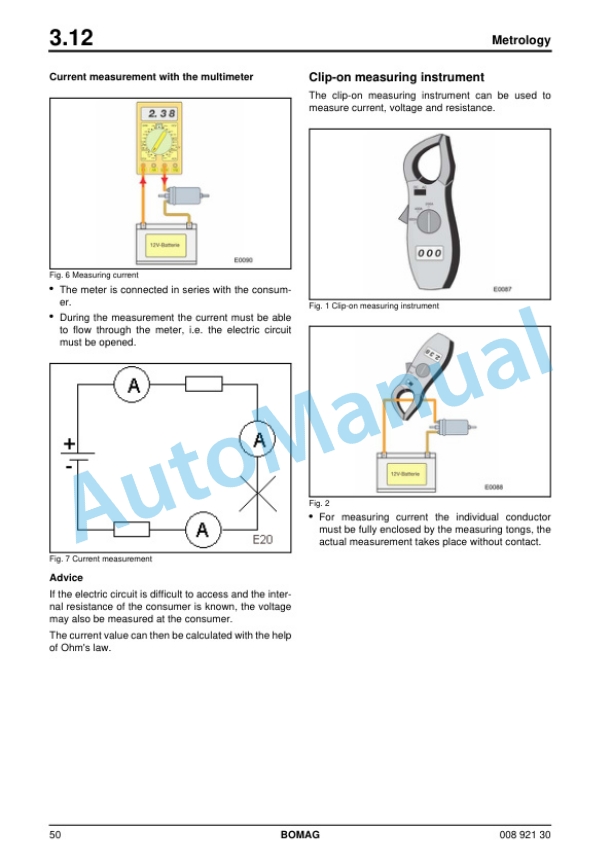 Alternative view of Bomag Basic Principles Electrics Service Training 00892130