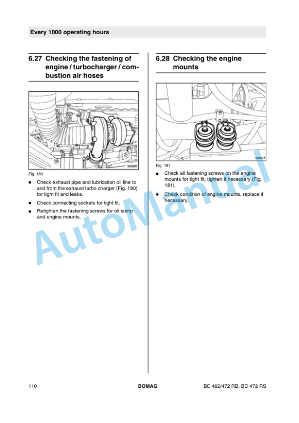 Bomag BC 462 RB, BC 472 RB, BC 472 RS Sanitary Landfill Compactor Operating and Maintenance Instructions 00805321-4