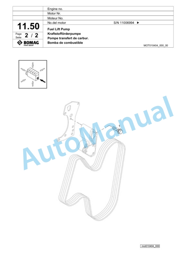 Bomag BC 462 RB Sanitary Landfill Compactor Spare Parts Catalogue 00818905-2