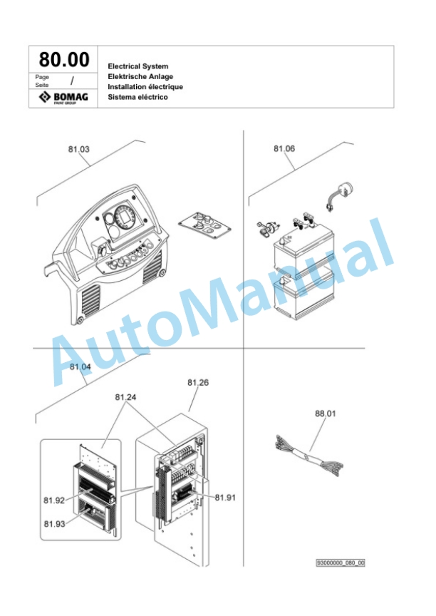 Bomag BC 472 RB Sanitary Landfill Compactor Spare Parts Catalogue 00818899-3