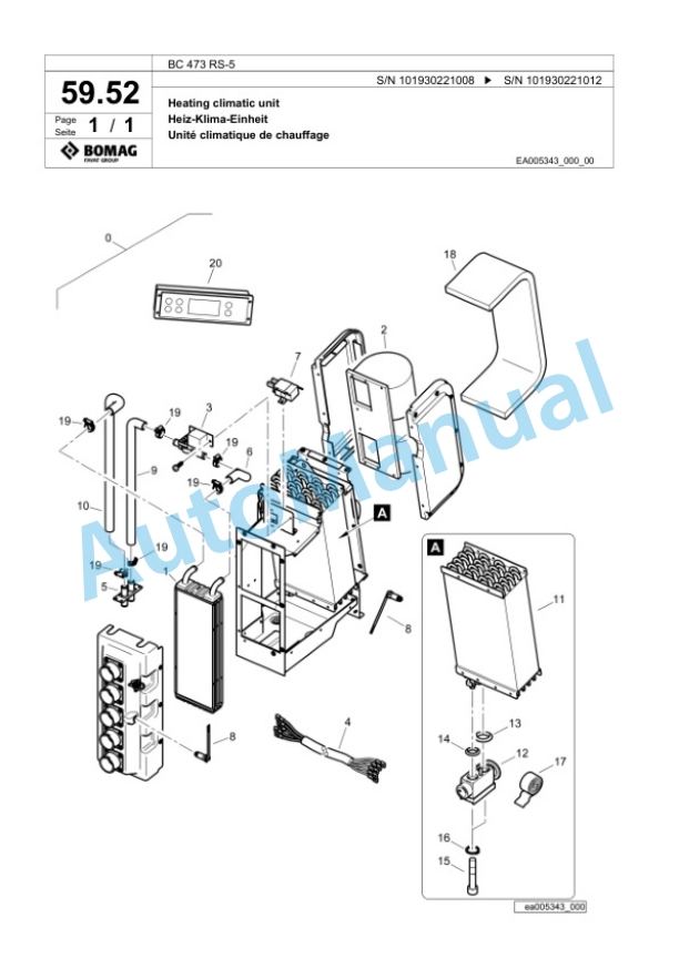 Bomag BC 473 RS-5 Sanitary Landfill Compactor Spare Parts Catalogue 00825759-2
