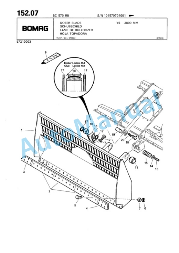Bomag BC 570 RB Sanitary Landfill Compactor Spare Parts Catalogue 00816006-5