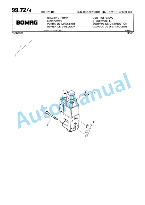 Bomag BC 570 RB Sanitary Landfill Compactor Spare Parts Catalogue 00816007-4