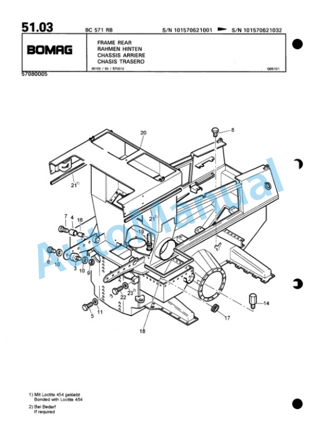 Bomag BC 571 RB Sanitary Landfill Compactor Spare Parts Catalogue 00816033-2