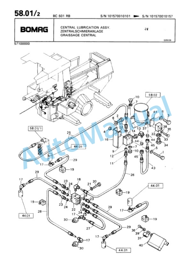 Bomag BC 601 RB Sanitary Landfill Compactor Spare Parts Catalogue 00816012-5