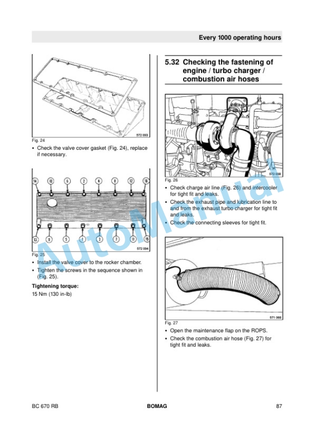 Bomag BC 670 RB Refuse Compactor Operating and Maintenance Instructions 00816061-4