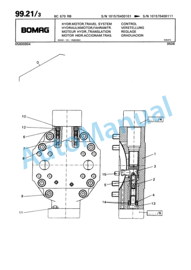 Bomag BC 670 RB Sanitary Landfill Compactor Spare Parts Catalogue 00816002-4