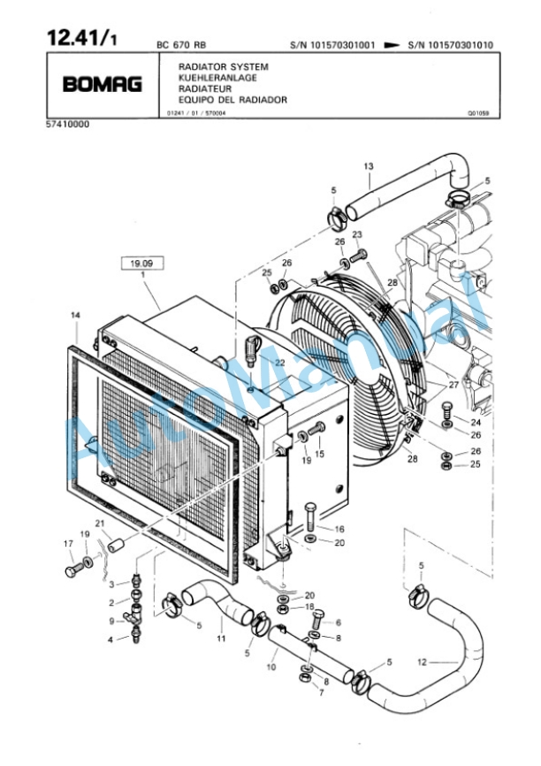 Bomag BC 670 RB Sanitary Landfill Compactor Spare Parts Catalogue 00816004-2