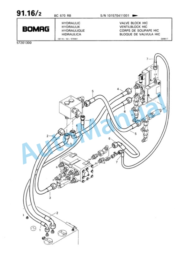 Bomag BC 670 RB Sanitary Landfill Compactor Spare Parts Catalogue 00816005-3