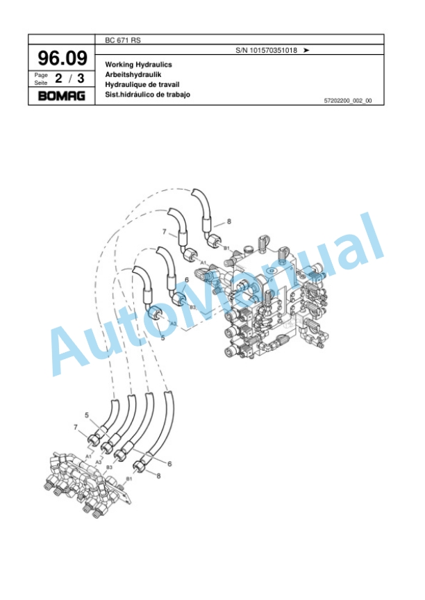 Bomag BC 671 RS Sanitary Landfill Compactor Spare Parts Catalogue 00817402-4