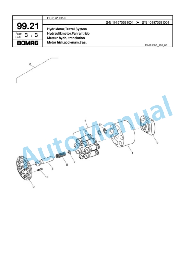 Bomag BC 672 RB-2 Sanitary Landfill Compactor Spare Parts Catalogue 00818181-5