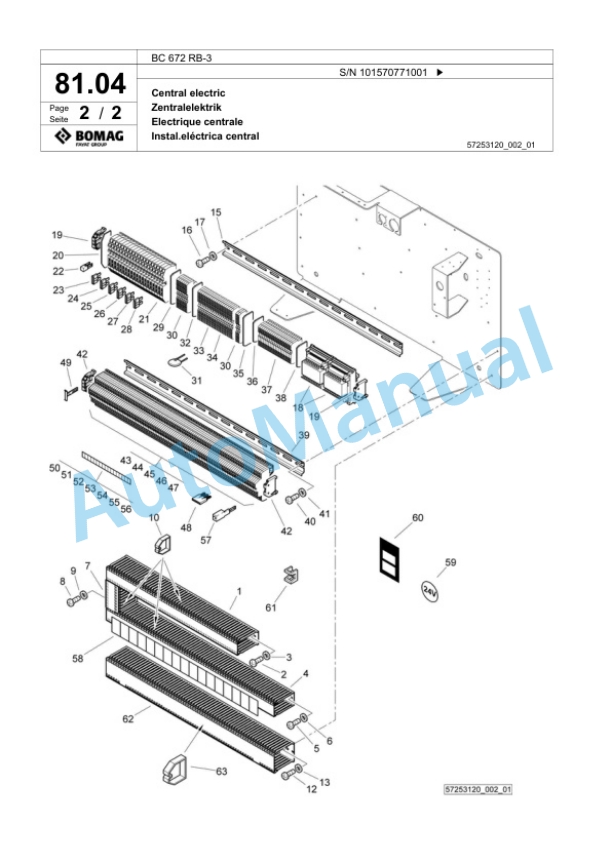 Bomag BC 672 RB-2 Sanitary Landfill Compactor Spare Parts Catalogue 00824259-2