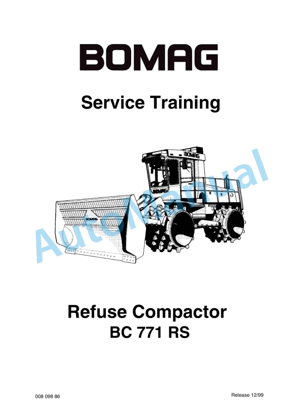 Bomag BC 771 RS Refuse Compactor Service Training 00809886