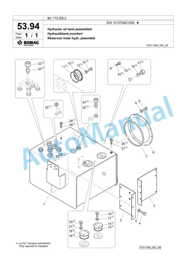 Bomag BC 772 EB-2 Soil Compacter Spare Parts Catalogue 00818187-2
