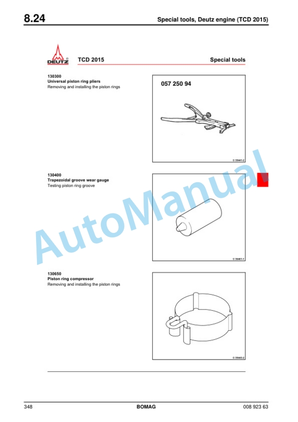 Alternative view of Bomag BC 772 RS-2, BC 772 RB-2, BC 672 RS-2, BC 772 EB-2 Sanitary Landfill Compactor Service Manual 00892363
