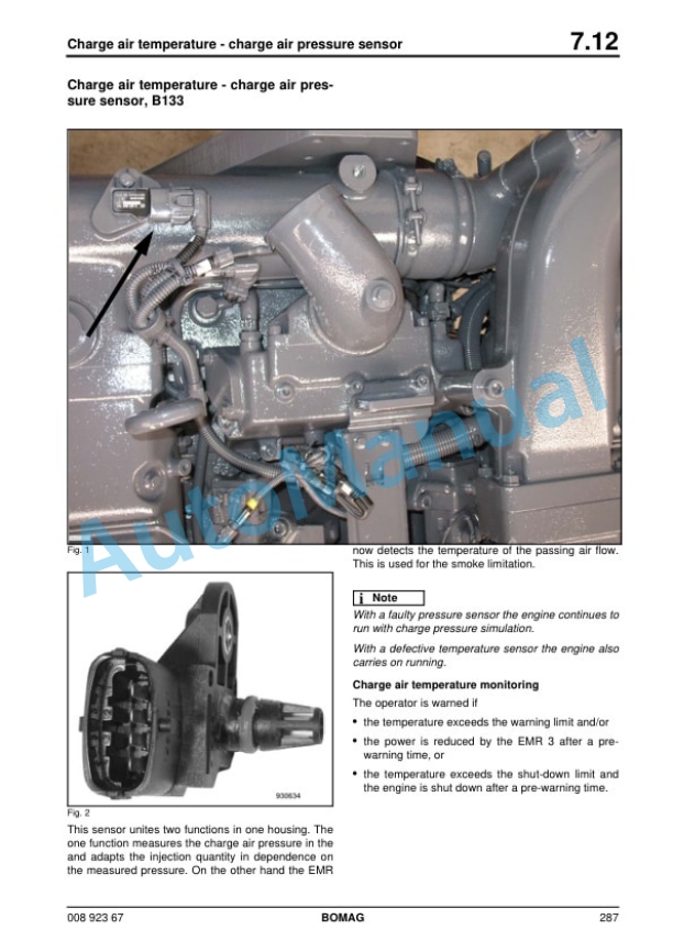 Alternative view of Bomag BC 772 RS-2, BC 772 RB-2, BC 672 RS-2, BC 772 EB-2 Sanitary Landfill Compactor Service Training 00892367