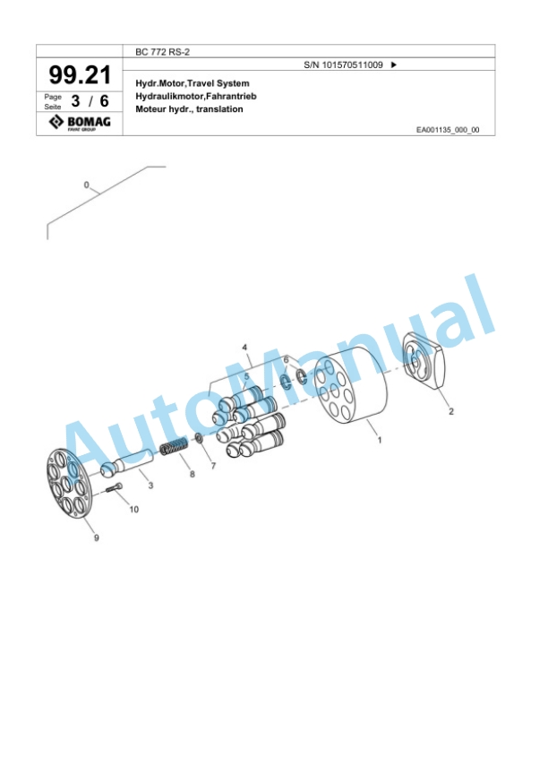 Bomag BC 772 RS-2 Sanitary Landfill Compactor Spare Parts Catalogue 00824643-5