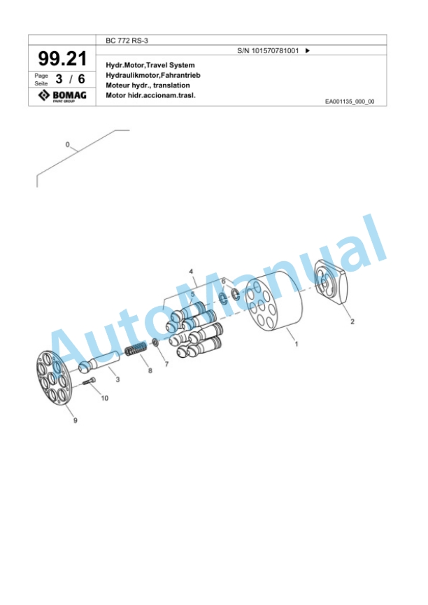 Bomag BC 772 RS-3 Sanitary Landfill Compactor Spare Parts Catalogue 00824349-4