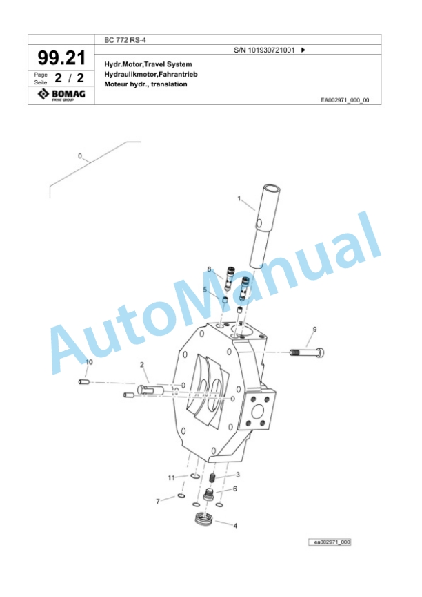 Bomag BC 772 RS-4 Sanitary Landfill Compactor Spare Parts Catalogue 00825767-5
