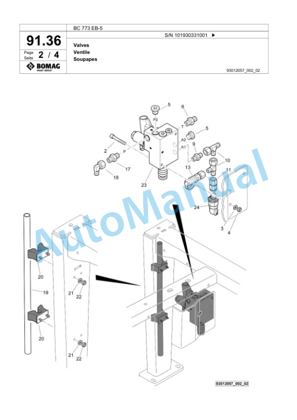 Bomag BC 773 EB-5 Sanitary Landfill Compactor Spare Parts Catalogue 00826259-4