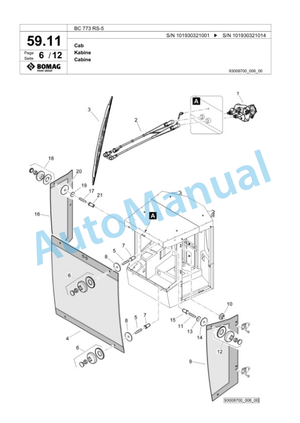 Bomag BC 773 RS-5 Sanitary Landfill Compactor Spare Parts Catalogue 00826257-2