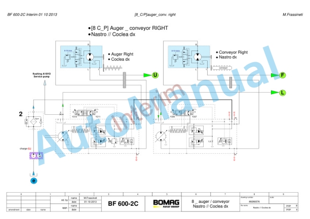 Bomag BF 600-2 C Hydraulic Schematic 89280076-2