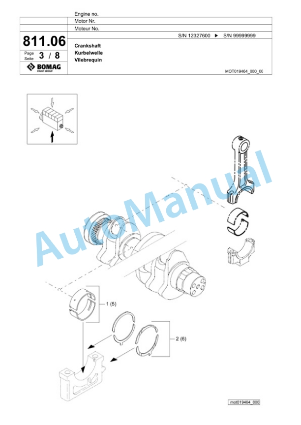Bomag BF 600 C-2 S 600 HMI 1.0 Paver Spare Parts Catalogue 00825919-4
