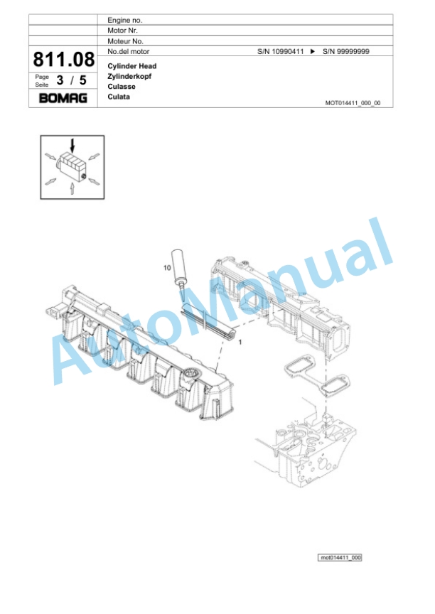 Bomag BF 691 C -HSE Paver Spare Parts Catalogue 00800689-3