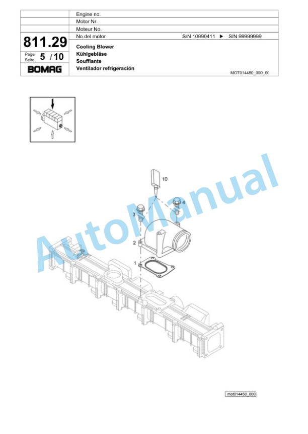 Bomag BF 691 C -HSE Paver Spare Parts Catalogue 00800689-4