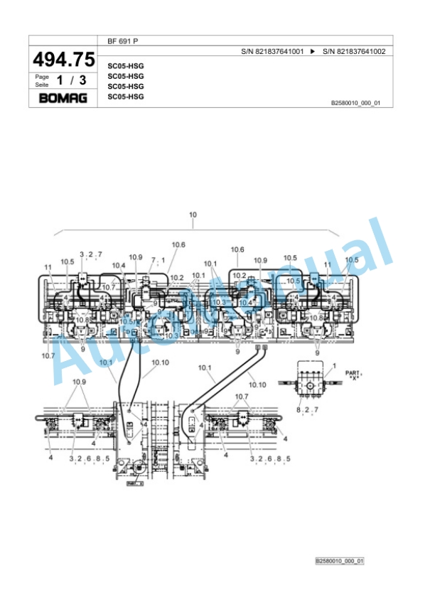 Bomag BF 691 P Paver Spare Parts Catalogue 00800663-2