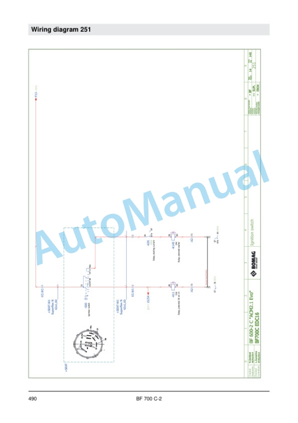 Bomag BF 700 C-2 Asphalt Paver Service Manual 00840020-4