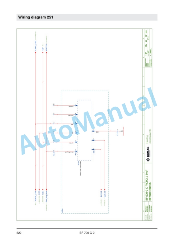 Bomag BF 700 C-2 Asphalt Paver Service Manual 00840020-5