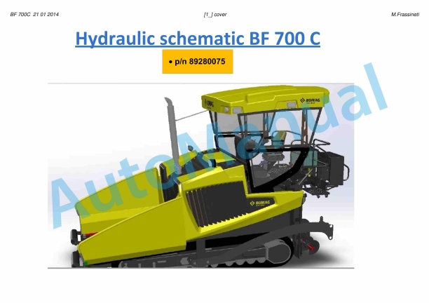 Bomag BF 700 C Hydraulic Schematic 89280075