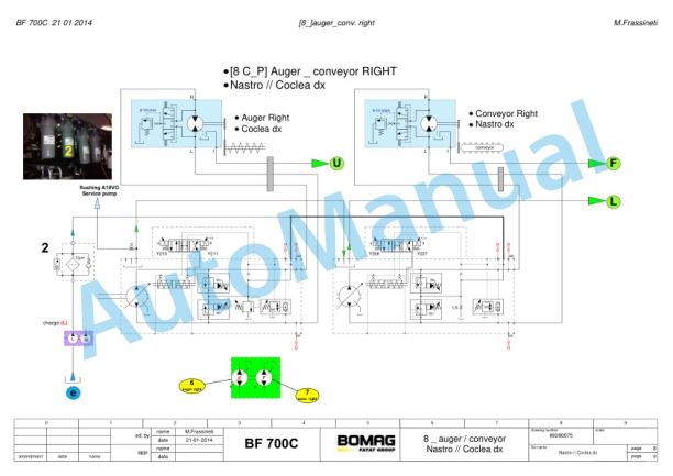 Bomag BF 700 C Hydraulic Schematic 89280075-2