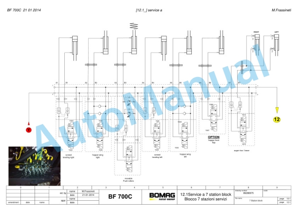 Bomag BF 700 C Hydraulic Schematic 89280075-4