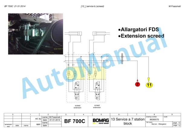 Bomag BF 700 C Hydraulic Schematic 89280075-5
