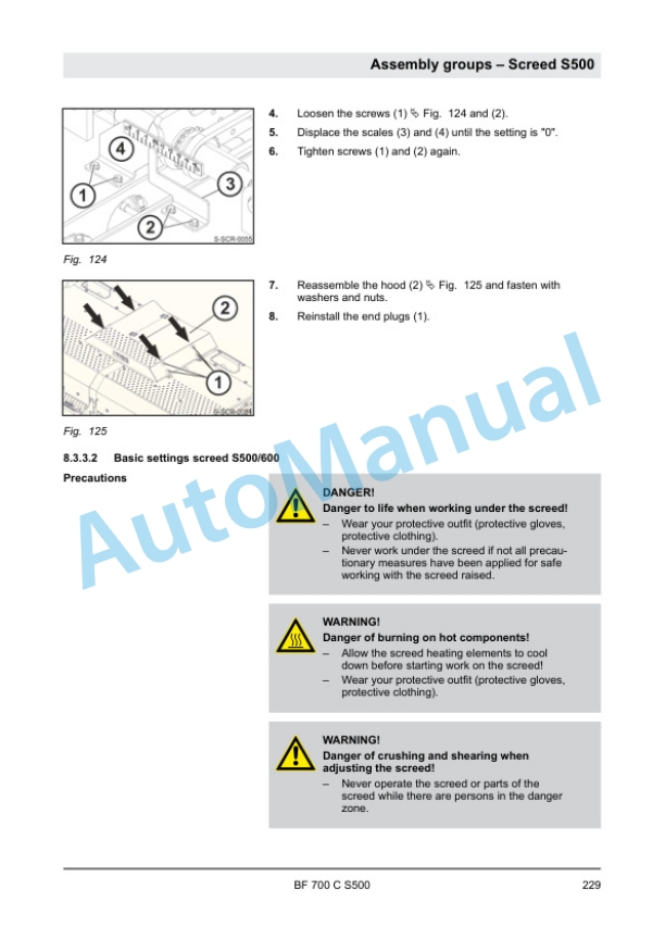 Alternative view of Bomag BF 700 C S500 Paver Service Manual 00840008