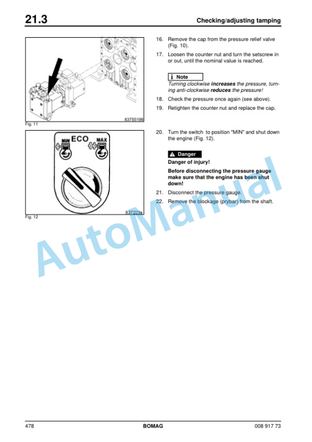 Alternative view of Bomag BF 800 C Road Finisher Service Manual 00891773