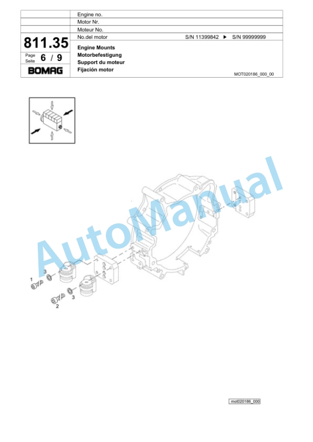 Bomag BF 900 C S300 M Paver Spare Parts Catalogue 00800751-4