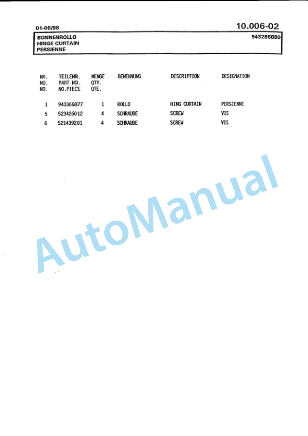 Bomag BG 110TA-2 Motor Grader Spare Parts Catalogue 00811231-3