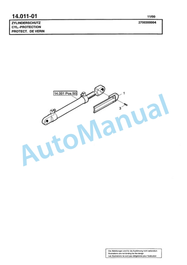 Bomag BG 110TA Motor Grader Spare Parts Catalogue 00811221-4