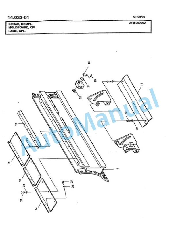 Bomag BG 110TA Motor Grader Spare Parts Catalogue 00811221-5