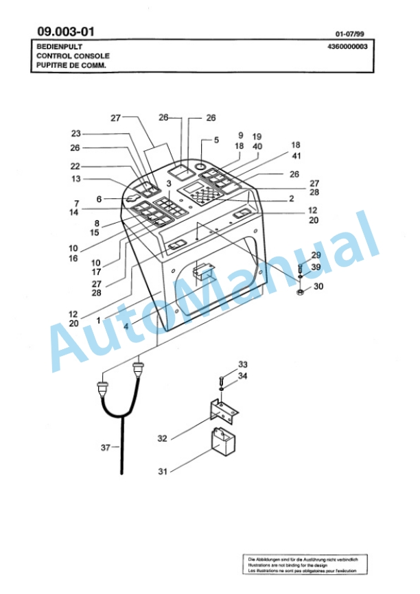 Bomag BG 190T Motor Grader Spare Parts Catalogue 00811220-3