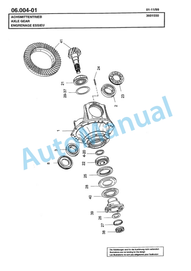 Bomag BG 190T Motor Grader Spare Parts Catalogue 00811230-2