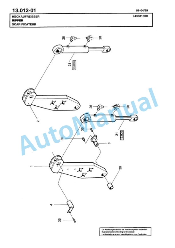 Bomag BG 190TA Motor Grader Spare Parts Catalogue 00811229-4